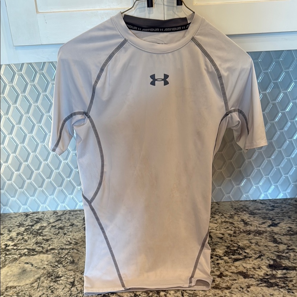 Under Armour Light Gray Compression Tee